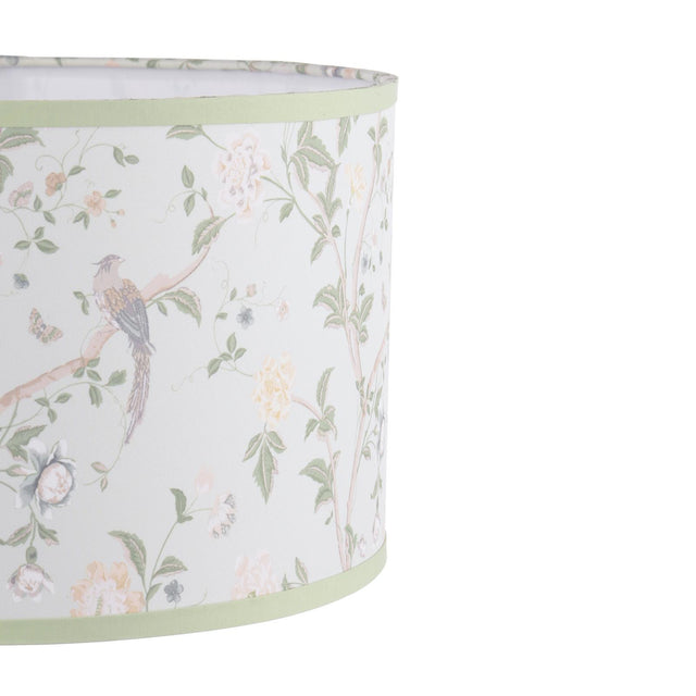 Laura Ashley Summer Palace Eau De Nil Green Cotton Drum Shade 38cm
