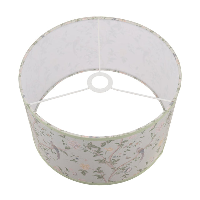 Laura Ashley Summer Palace Eau De Nil Green Cotton Drum Shade 38cm