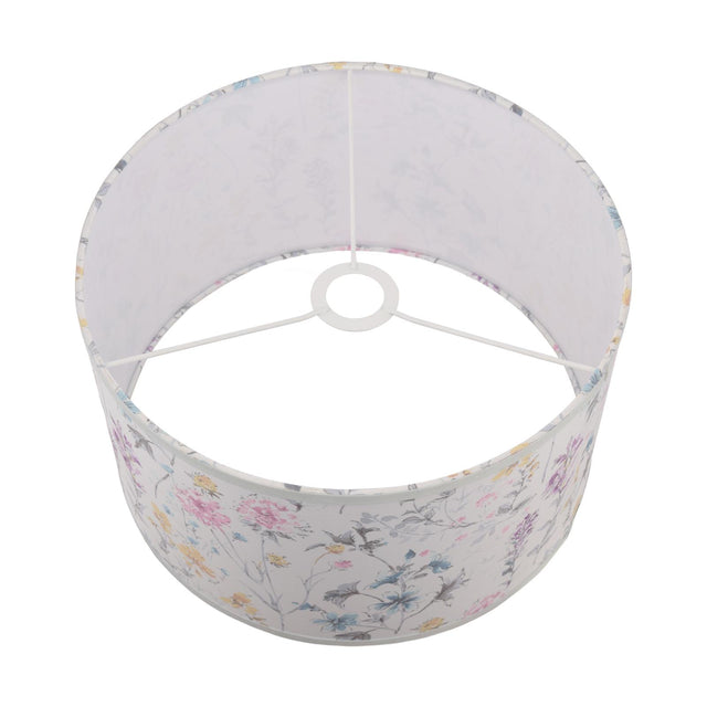 Laura Ashley Wild Meadow Multi Blue Cotton Drum Shade 38cm