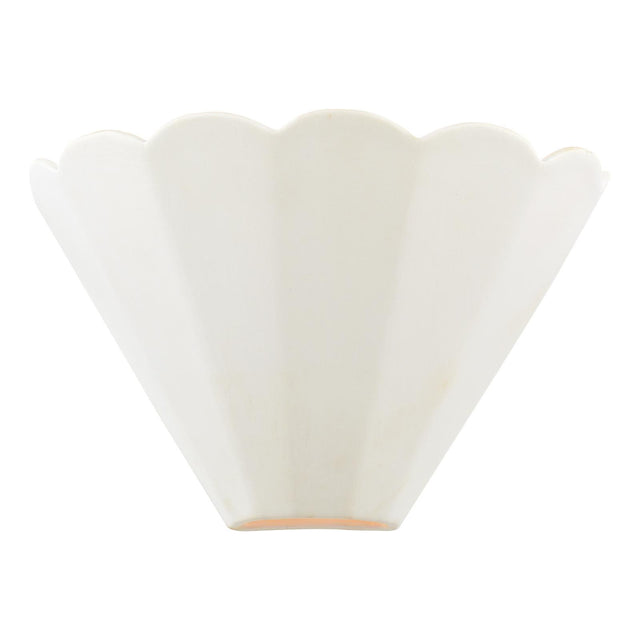 Laura Ashley Scallop Wall Washer White Ceramic