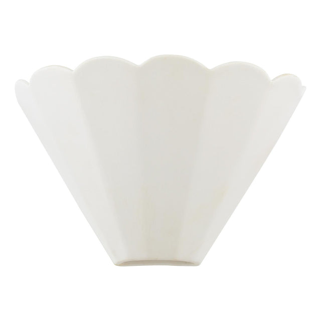 Laura Ashley Scallop Wall Washer White Ceramic