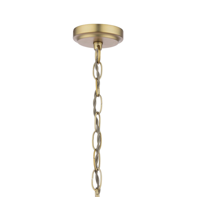 Laura Ashley Durford Large Pendant Matt Antique Brass and White