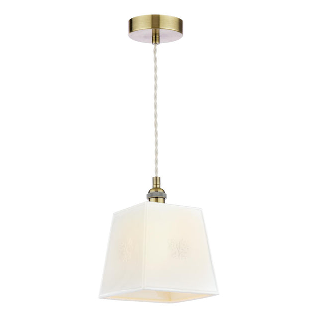 Laura Ashley Porcelain Pendant Cream and Antique Brass