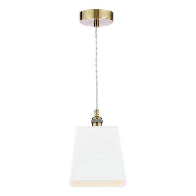 Laura Ashley Porcelain Pendant Cream and Antique Brass