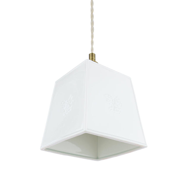 Laura Ashley Porcelain Pendant Cream and Antique Brass