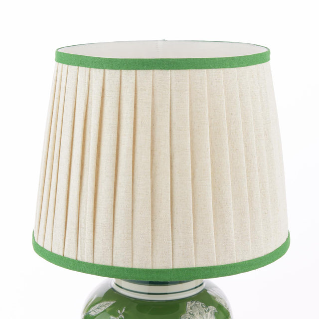Laura Ashley Colwich Table Lamp Green Ceramic and Antique Brass With Shade