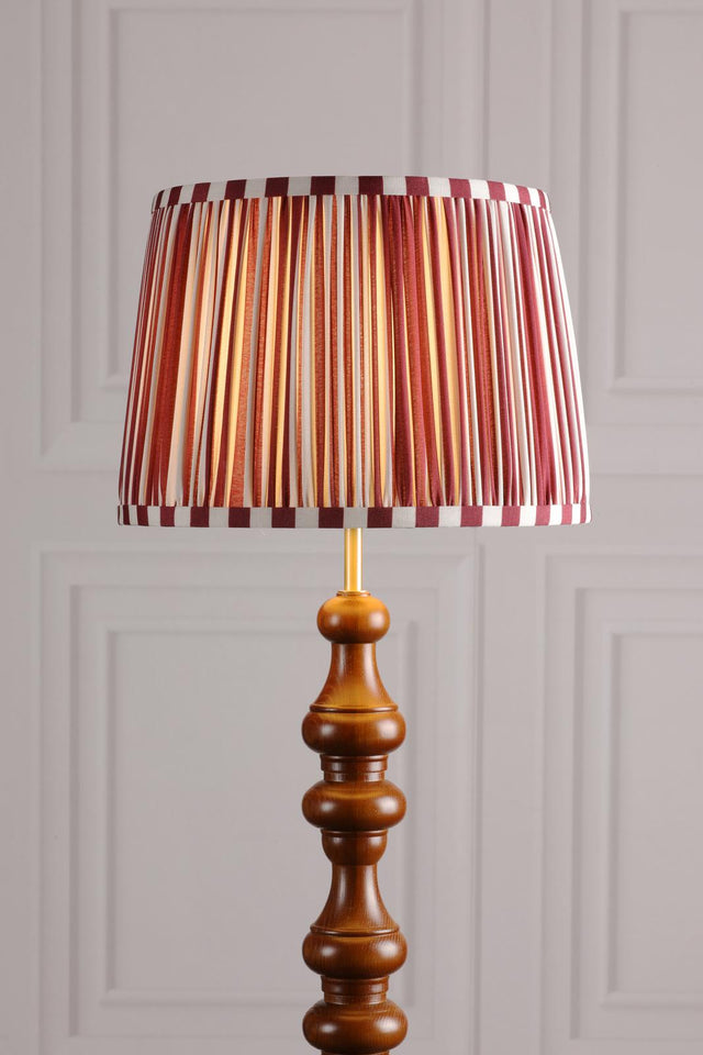 Laura Ashley Denwick Red Cotton Tapered Drum Shade 30cm/12 inch