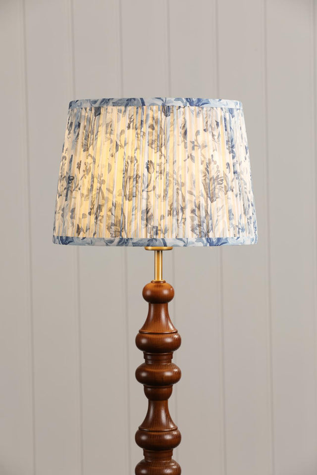 Laura Ashley Adwick Trail Blue Cotton Tapered Drum Shade 30cm/12 inch