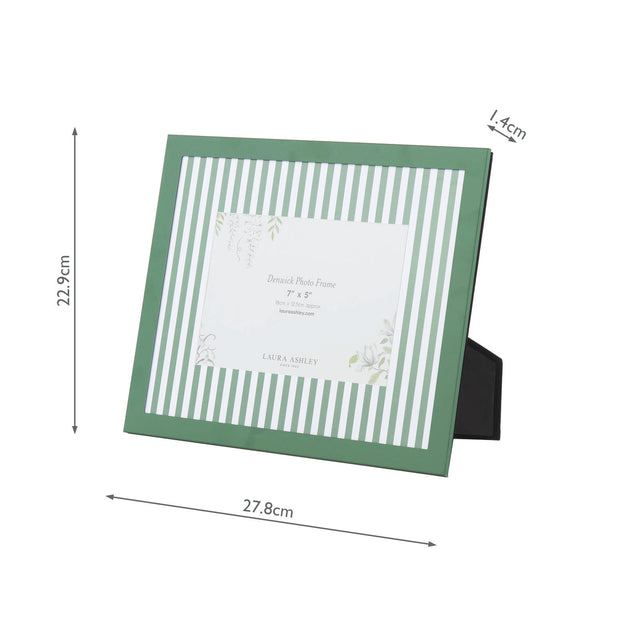 Laura Ashley Denwick Photo Frame Matt Green and Green 7" x 5"