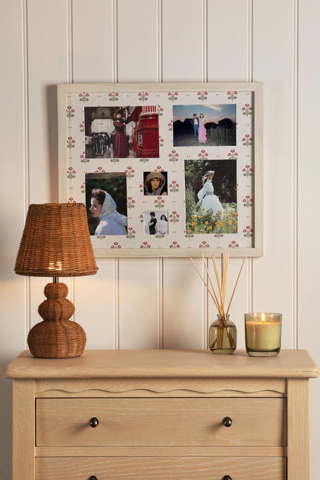Laura Ashley Harthill Daisies Photo Frame Matt White and Multi Coloured