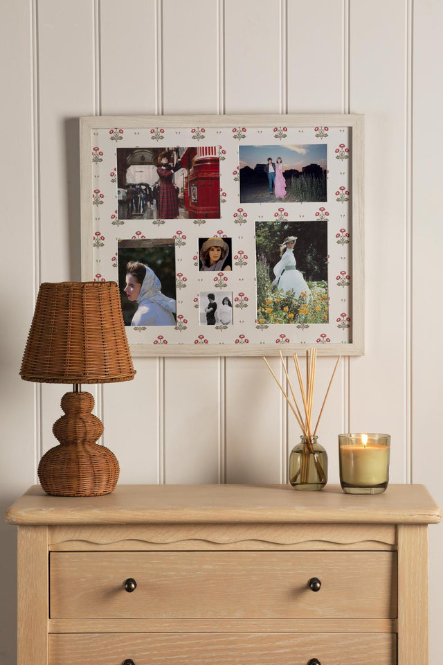Laura Ashley Harthill Daisies Photo Frame Matt White and Multi Coloured