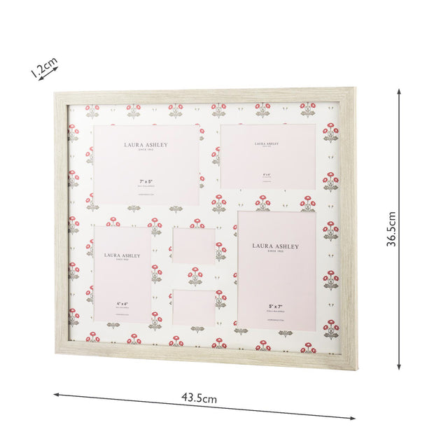 Laura Ashley Harthill Daisies Photo Frame Matt White and Multi Coloured