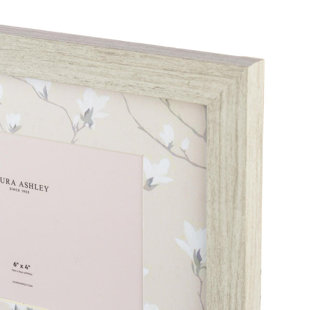 Laura Ashley Magnolia Photo Frame Matt White and Grey