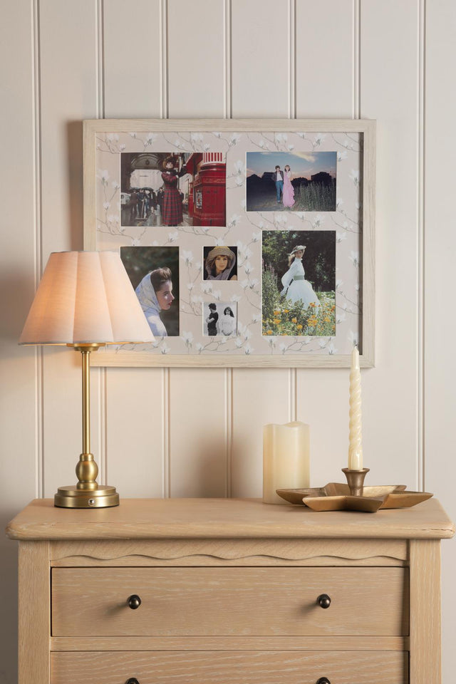 Laura Ashley Magnolia Photo Frame Matt White and Grey