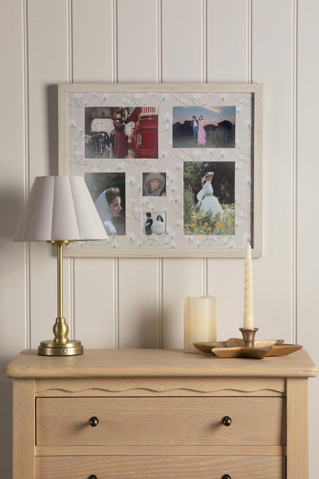 Laura Ashley Magnolia Photo Frame Matt White and Grey
