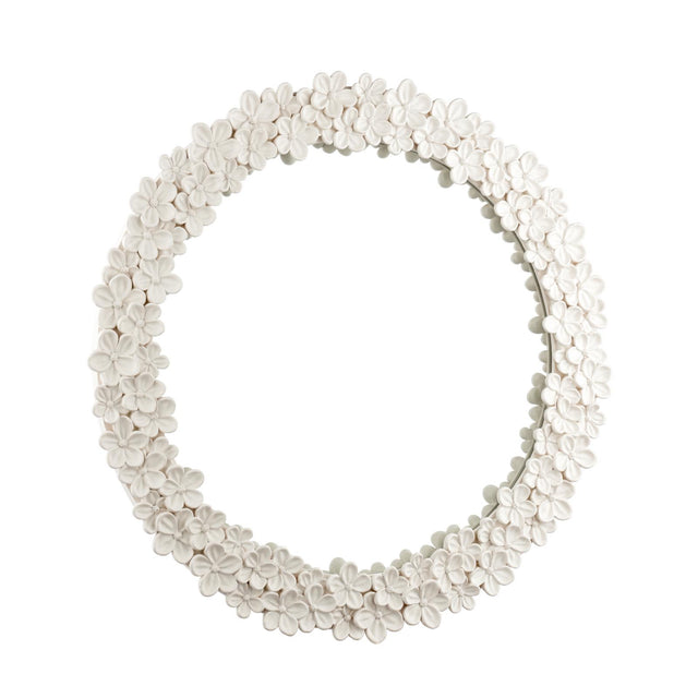 Laura Ashley Romsey Mirror Matt White 65cm