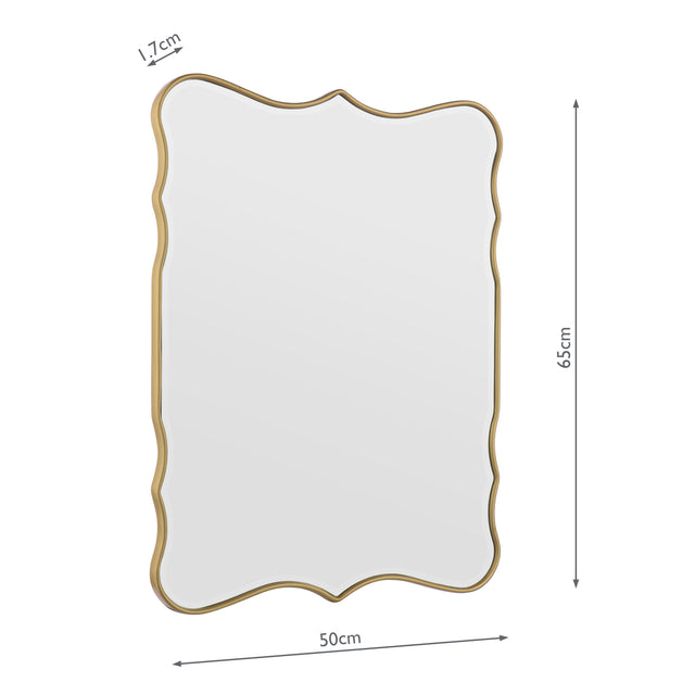 Laura Ashley Medora Mirror Matt Gold 64.5 X 49.5cm