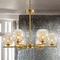 Noida 6L Matt Brass C/W Dimpled Amber Glass
