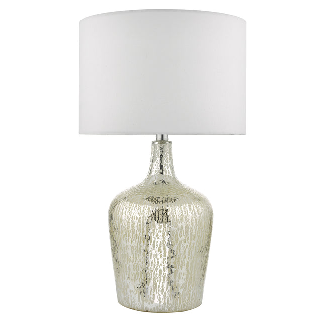 Lolek Dual Light Table Lamp Clear/Silver Glass With Shade