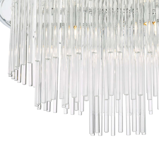 Lukas 13 Light Pendant Polished Chrome Glass