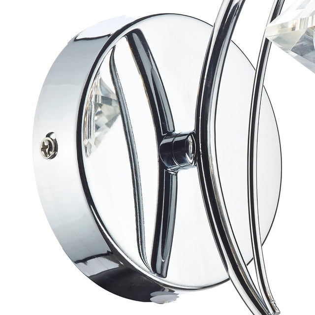 Luther Wall Light Polished Chrome Crystal