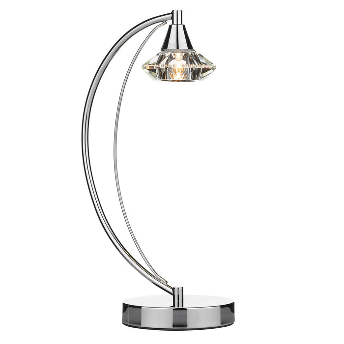 Luther Table Lamp Polished Chrome Crystal
