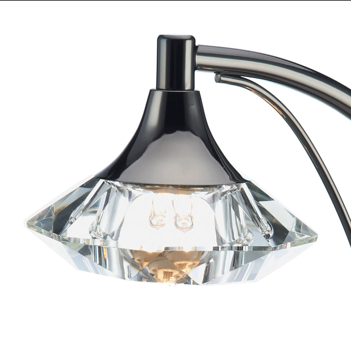 Luther Table Lamp Black Chrome Crystal