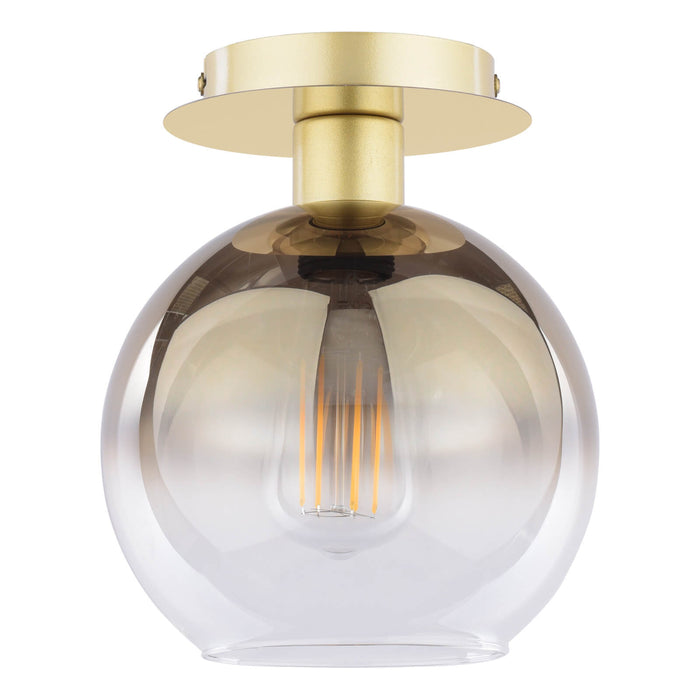 Lycia Semi-Flush Polished Gold and Gold Ombre Glass