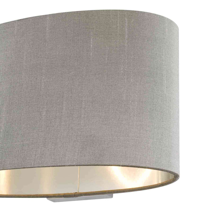 Melody Wall Light With Oval Grey Shade