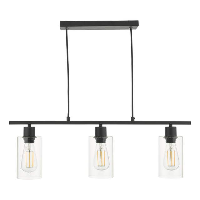 Miu 3 Light Bar Matt Black Glass