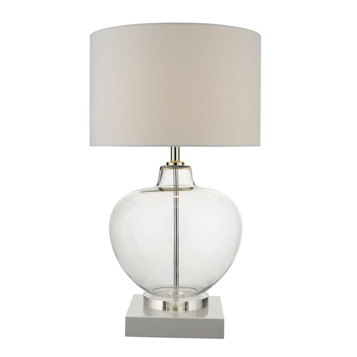 Moffat Table Lamp Glass Polished Chrome Base Only