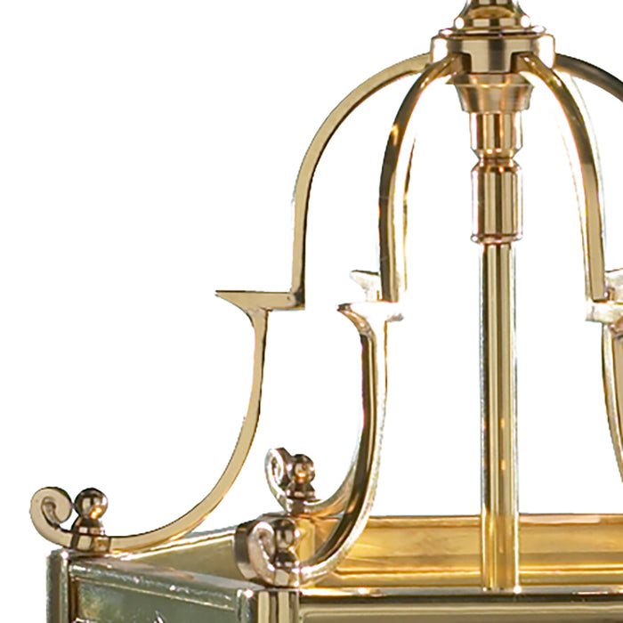 Moorgate Hexagonal Hall Lantern Dual Mount Polished Brass