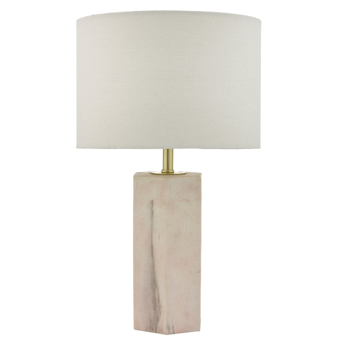 Nalani Table Lamp Pink Marble Effect With Shade