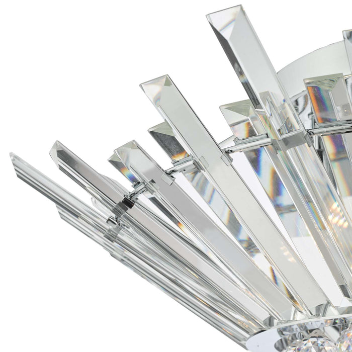 Nimbus 5 Light Flush Polished Chrome Crystal