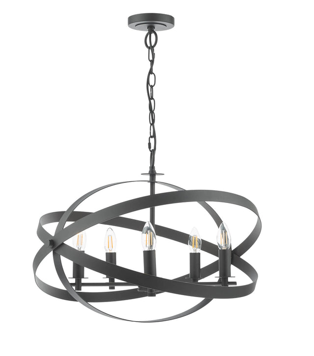 Nitya 5 Light Pendant Matt Black