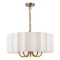 Noura 5Lt Pendant Ivory & Bronze