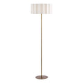 Noura Floor Lamp Ivory & Bronze