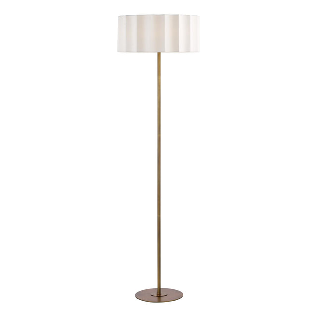 Noura Floor Lamp Ivory & Bronze