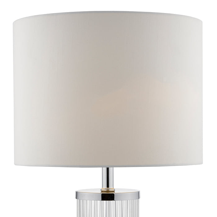 Olalla Table Lamp Polished Chrome Clear Glass With Shade