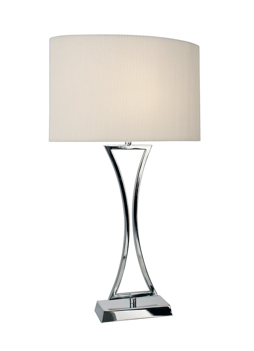 Oporto Table Lamp Polished Chrome With Cream Shade
