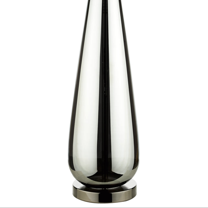Pablo Table Lamp Black Chrome Smoked Glass With Shade