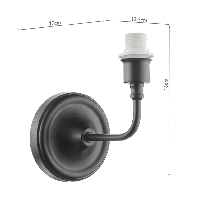 Padme Wall Light Matt Black Bracket Only