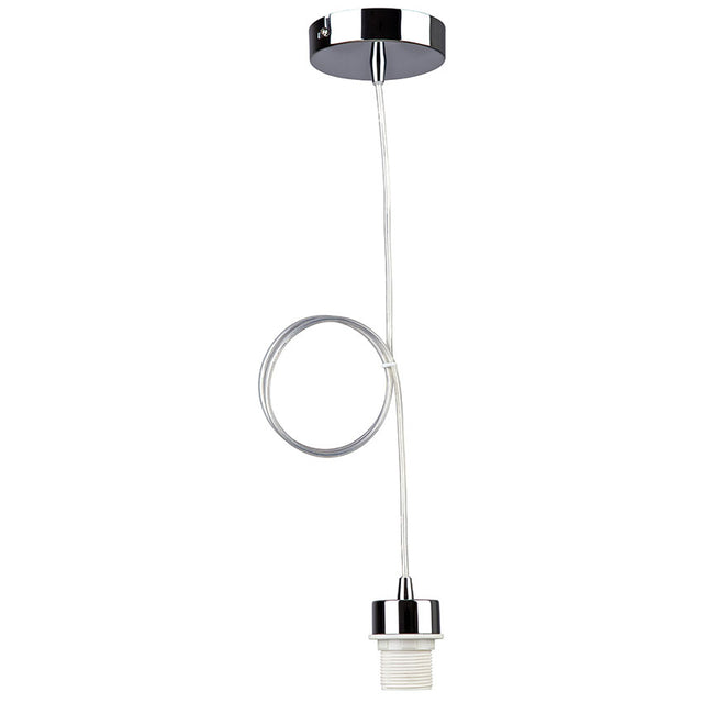 1 Light Satin Nickel E27 Suspension