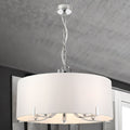 5L Chrome Pendant C/W White Shade