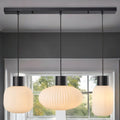 Black W/ Ribbed Opal Glass Skytech Pendant