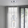 Silver Finish W/ Clear Glass Camden Pendant Fitting
