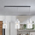 Silver Finish W/ Clear Glass Camden Pendant Fitting