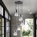Matt Grey Finish W/ Smoke Glass Camden Pendant Fitting