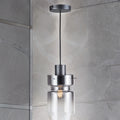 Matt Grey Finish W/ Smoke Glass Camden Pendant Fitting