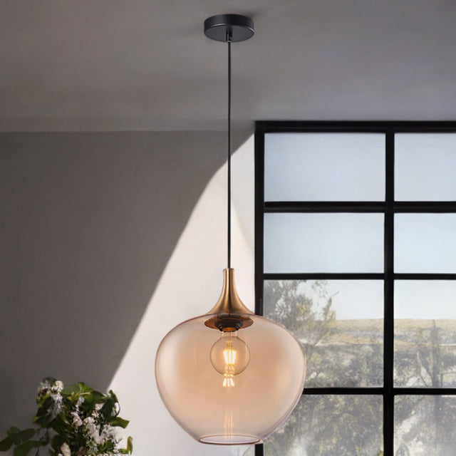Berkley Small Glass Pendant (Amber Glass)